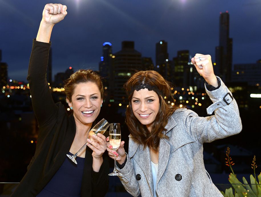 Alisa and Lysandra Fraser celebrate their win.