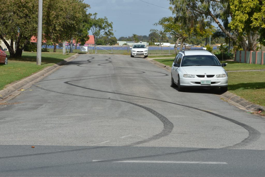 Police are urging residents to dob in hoons, like this one in Russell Street, Andergrove. Police are urging residents to dob in hoons, like this one in Russell Street, Andergrove.