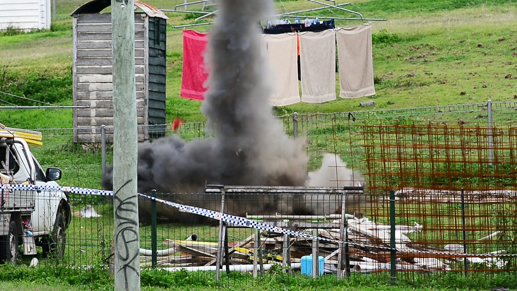 The Police Bomb Squad detonated several more explosives yesterday at a house in West Ipswich. The Police Bomb Squad detonated several more explosives yesterday at a house in West Ipswich.
