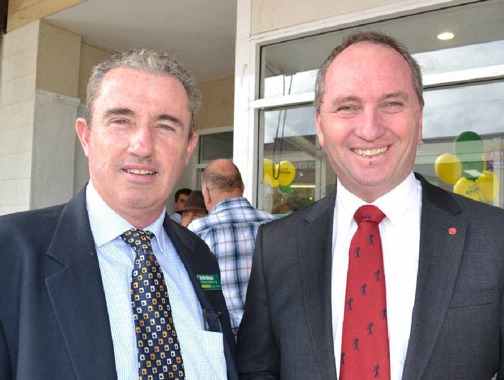 Federal Agriculture Minister Barnaby Joyce (right) and Page MP Kevin Hogan. Federal Agriculture Minister Barnaby Joyce (right) and Page MP Kevin Hogan.