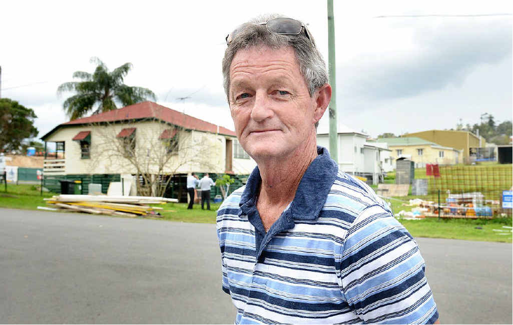 BLAST: Home owner and landlord Rick Hyde at his Clay St, West Ipswich house where police are in their sixth day of bomb drama. BLAST: Home owner and landlord Rick Hyde at his Clay St, West Ipswich house where police are in their sixth day of bomb drama.