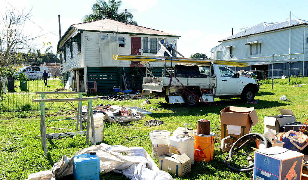 The Clay St property where police found explosives. The Clay St property where police found explosives.