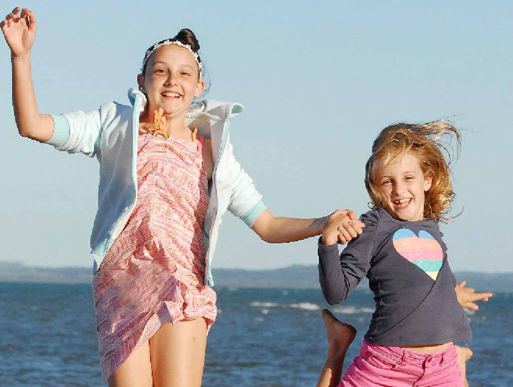 Ashlin Brazil, right, doesn’t let having cystic fibrosis stop her from getting out and having fun with her sister Caitlin. Ashlin Brazil, right, doesn’t let having cystic fibrosis stop her from getting out and having fun with her sister Caitlin.