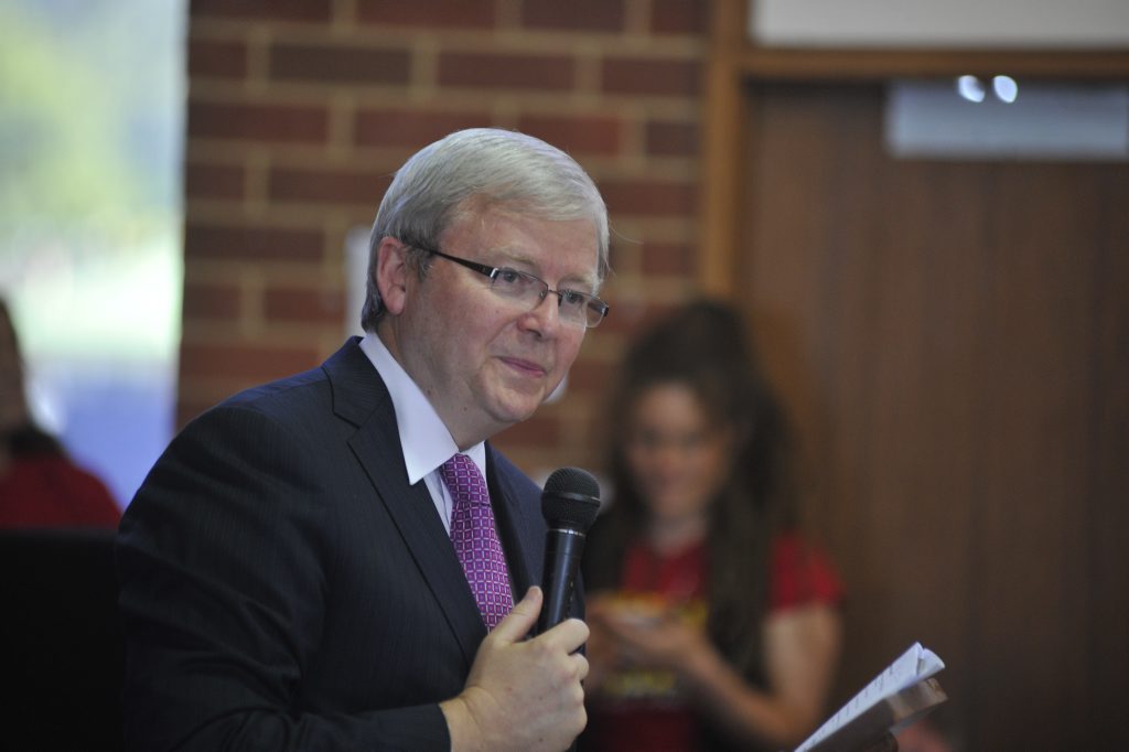 Prime Minister Kevin Rudd. Prime Minister Kevin Rudd.