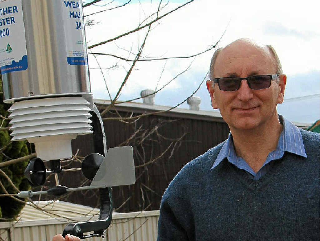 PROUD INVENTOR: Environdata founder Peter Rodeck shows off the Weathermaster, which is now 18 years old. PROUD INVENTOR: Environdata founder Peter Rodeck shows off the Weathermaster, which is now 18 years old.