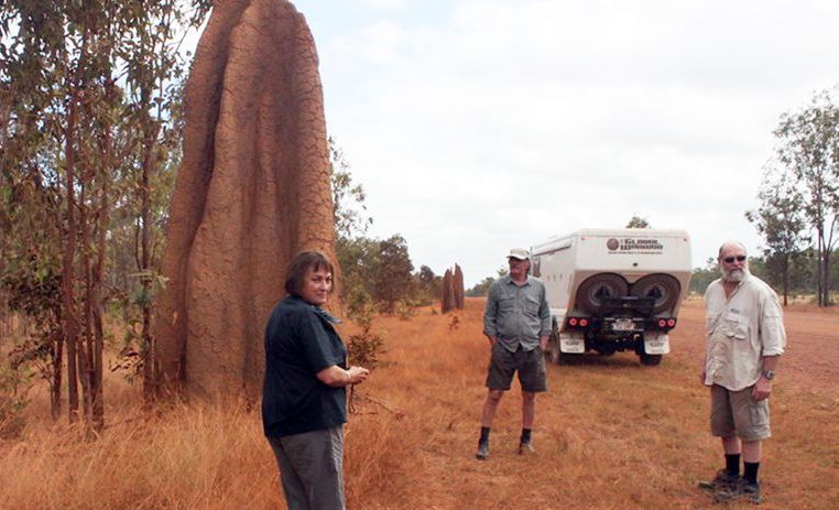 The travellers make a stop for cousin Heather's anthill pics. The travellers make a stop for cousin Heather's anthill pics.