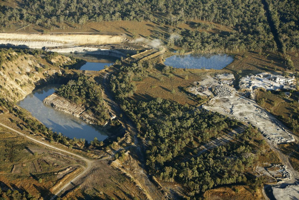 An aerial photograph of part of the Ebenezer Coal Mine. An aerial photograph of part of the Ebenezer Coal Mine.