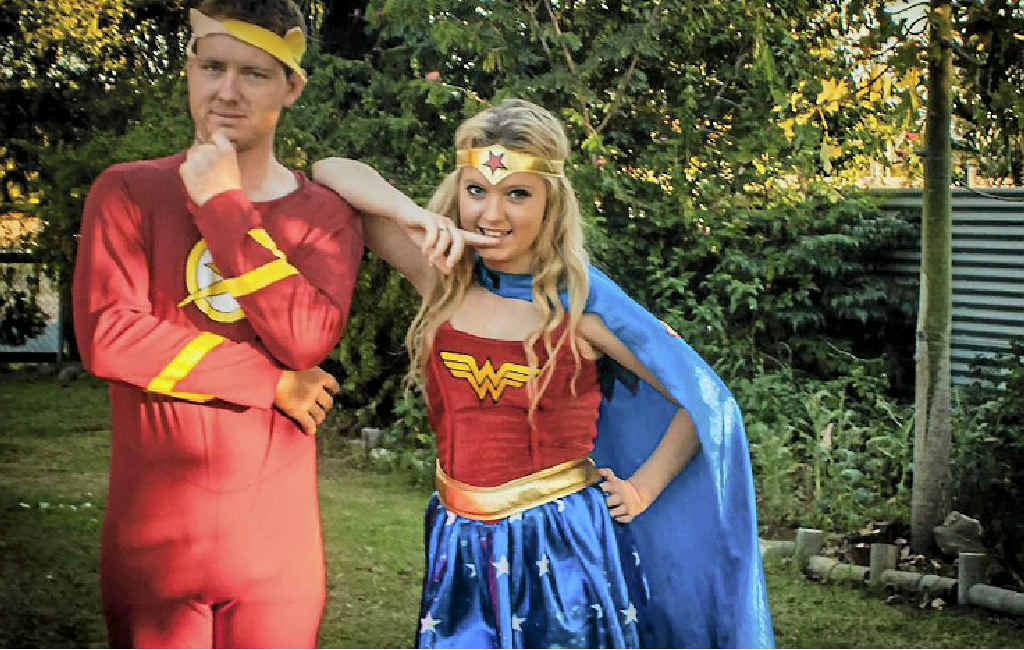 SUPER FRIENDS: Nathan Arnold provides a shoulder to lean on for his best friend Bec Francis. SUPER FRIENDS: Nathan Arnold provides a shoulder to lean on for his best friend Bec Francis.