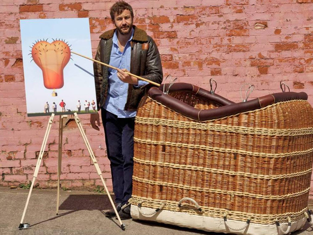 Chris O'Dowd introduces the scrotum balloon. Chris O'Dowd introduces the scrotum balloon.