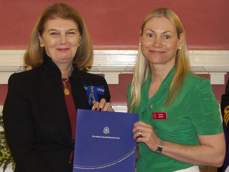 Queensland Governor Penelope Wensley awards Tanya Beech with a Churchill Fellowship at Government House in Brisbane. Queensland Governor Penelope Wensley awards Tanya Beech with a Churchill Fellowship at Government House in Brisbane.