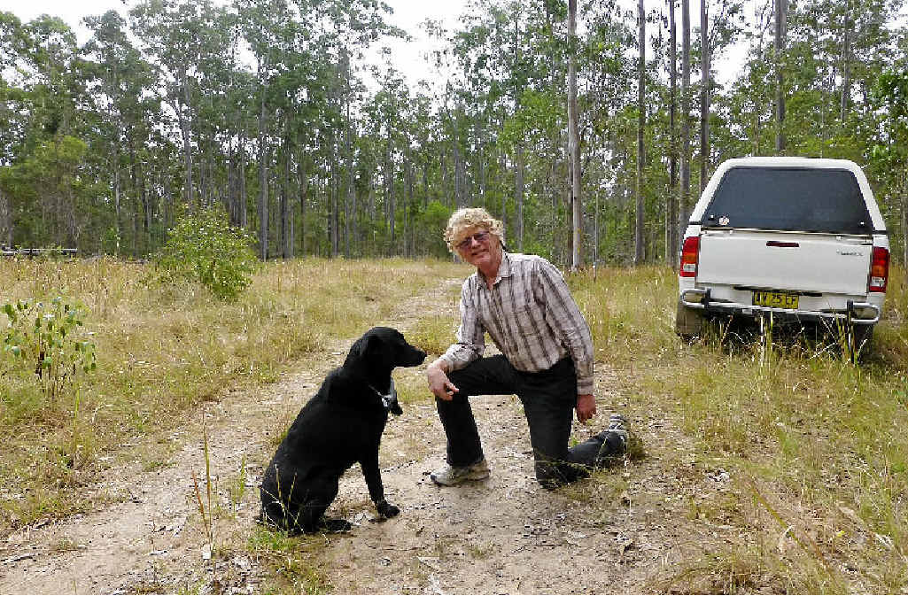 Oscar the koala-sniffing dog with trainer Jim Shields. Oscar the koala-sniffing dog with trainer Jim Shields.