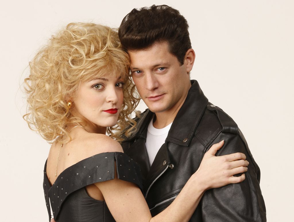 Gretel Scarlett and Rob Mills star as Sandy and Danny in Grease the Musical. Gretel Scarlett and Rob Mills star as Sandy and Danny in Grease the Musical.