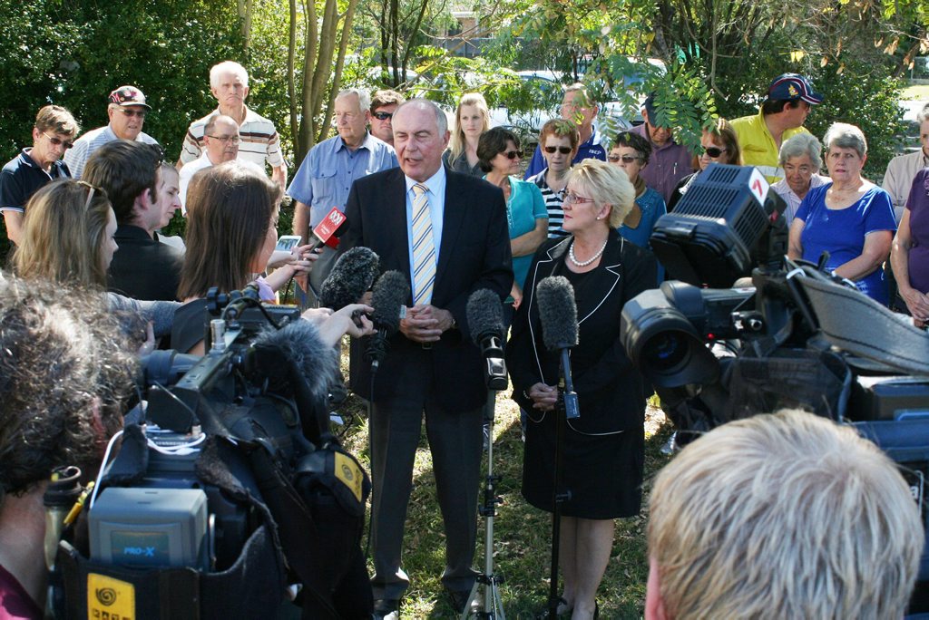 Nationals leader Warren Truss and LNP candidate for Capricornia Michelle Landry address media in Rockhampton. Photo Adam Wratten / Morning Bulletin Nationals leader Warren Truss and LNP candidate for Capricornia Michelle Landry address media in Rockhampton. Photo Adam Wratten / Morning Bulletin