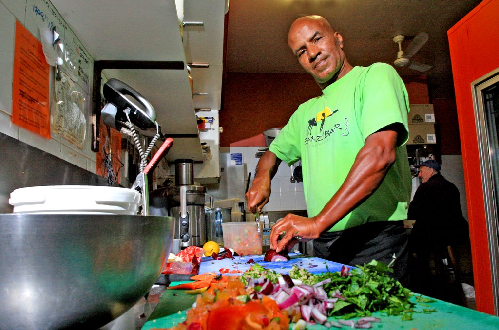 Alex Kamaoui in his kitchen at Zanzibar in Kingscliff. Alex Kamaoui in his kitchen at Zanzibar in Kingscliff.
