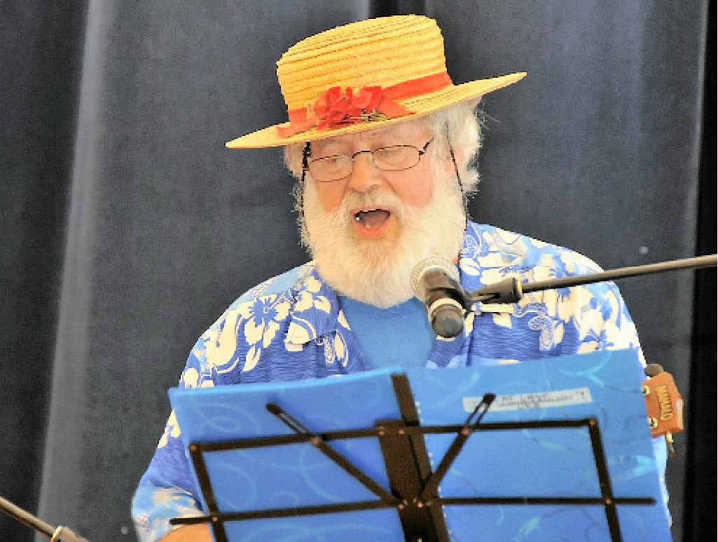 Joop Wyngaards keeps toes tapping with his version of Five Foot Two at the Senior Talent Star. Joop Wyngaards keeps toes tapping with his version of Five Foot Two at the Senior Talent Star.