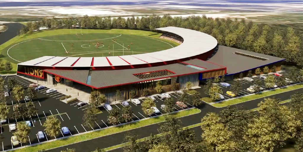 An artist’s impression of the new Lions centre at Springfield. An artist’s impression of the new Lions centre at Springfield.