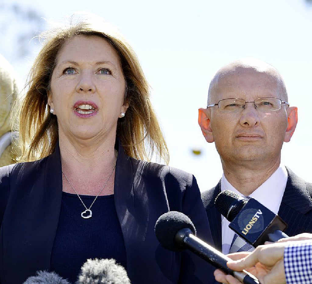 Minister for Regions Catherine King at Robelle Domain with Blair MP Shayne Neumann. Minister for Regions Catherine King at Robelle Domain with Blair MP Shayne Neumann.