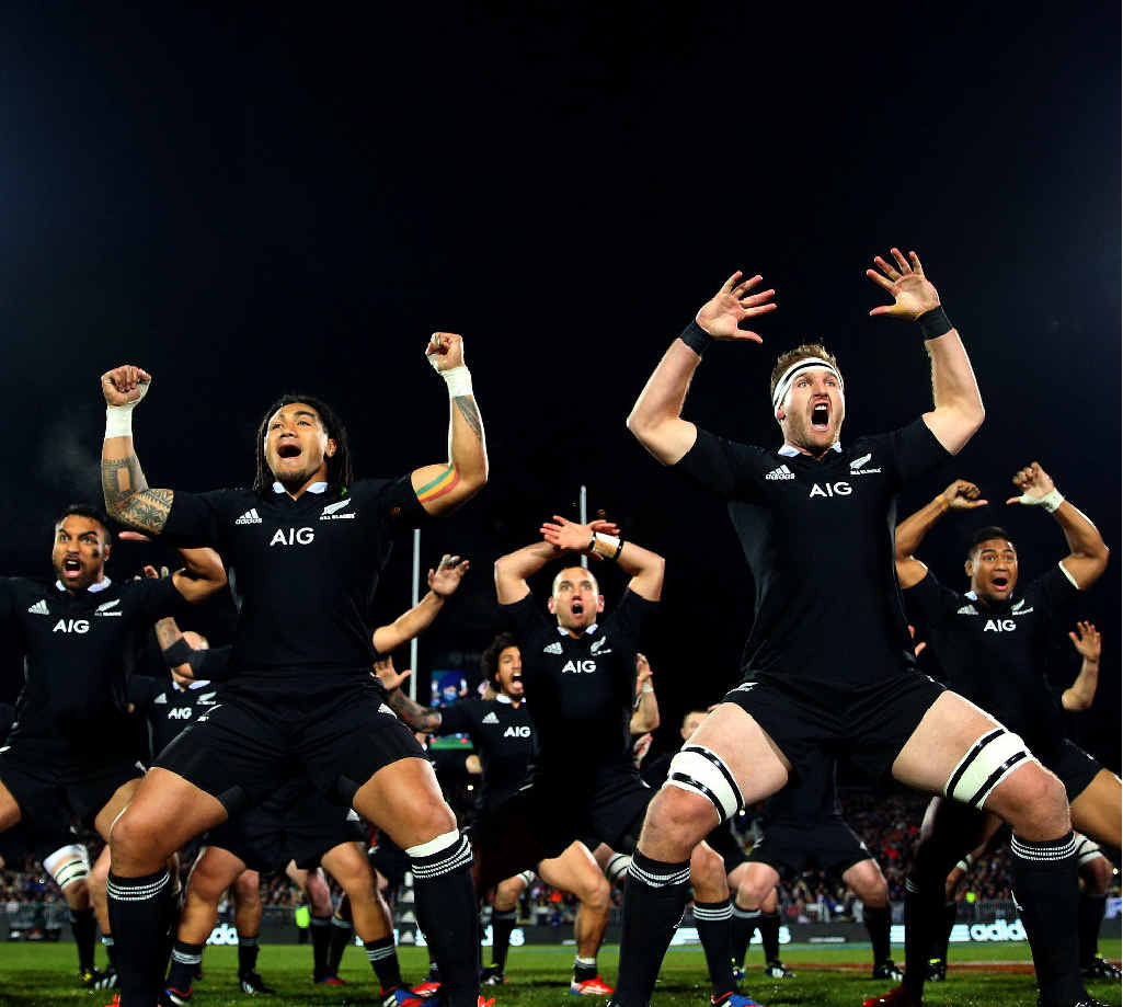 IN YOUR FACE: The All Blacks perform the haka before their recent clash with France in Christchurch. IN YOUR FACE: The All Blacks perform the haka before their recent clash with France in Christchurch.