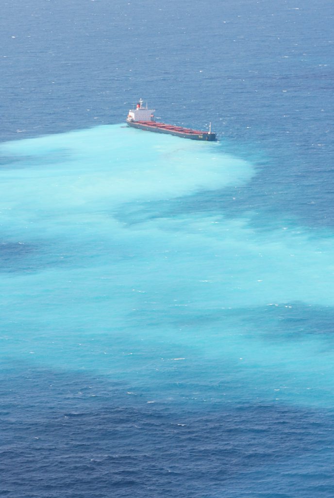 Shen Neng 1 grounded on Douglas Shoals, Great Barrier Reef approximately 100km East of Yeppoon on the Capricorn Coast. Shen Neng 1 grounded on Douglas Shoals, Great Barrier Reef approximately 100km East of Yeppoon on the Capricorn Coast.