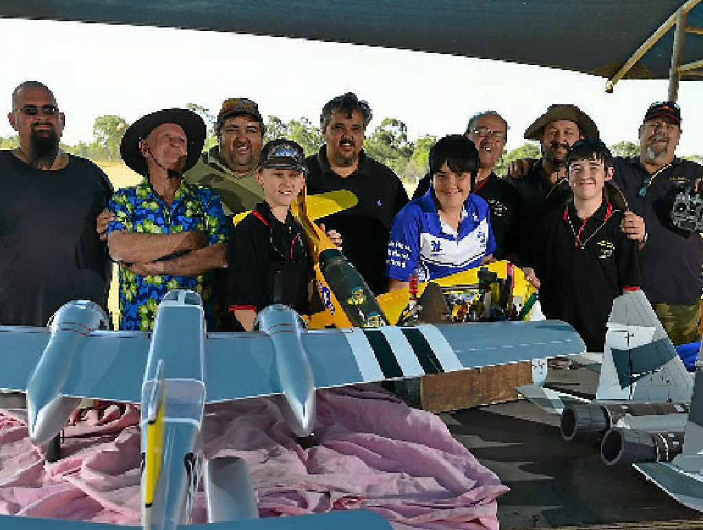 MONIKERS: The Josefskis, Smiths and Creeds gather at a weekend remote control plane event.