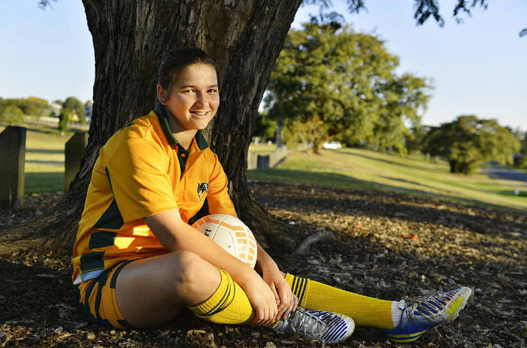 STRIKING PERFORMER: Rochelle Vidler, 13, was chosen in the Queensland schoolgirls football team for the Australian championships next month. STRIKING PERFORMER: Rochelle Vidler, 13, was chosen in the Queensland schoolgirls football team for the Australian championships next month.