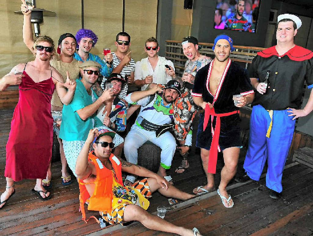 FROCKS AND JOCKS: The Brothers rugby league team celebrated Mad Monday at the Reef Hotel. FROCKS AND JOCKS: The Brothers rugby league team celebrated Mad Monday at the Reef Hotel.