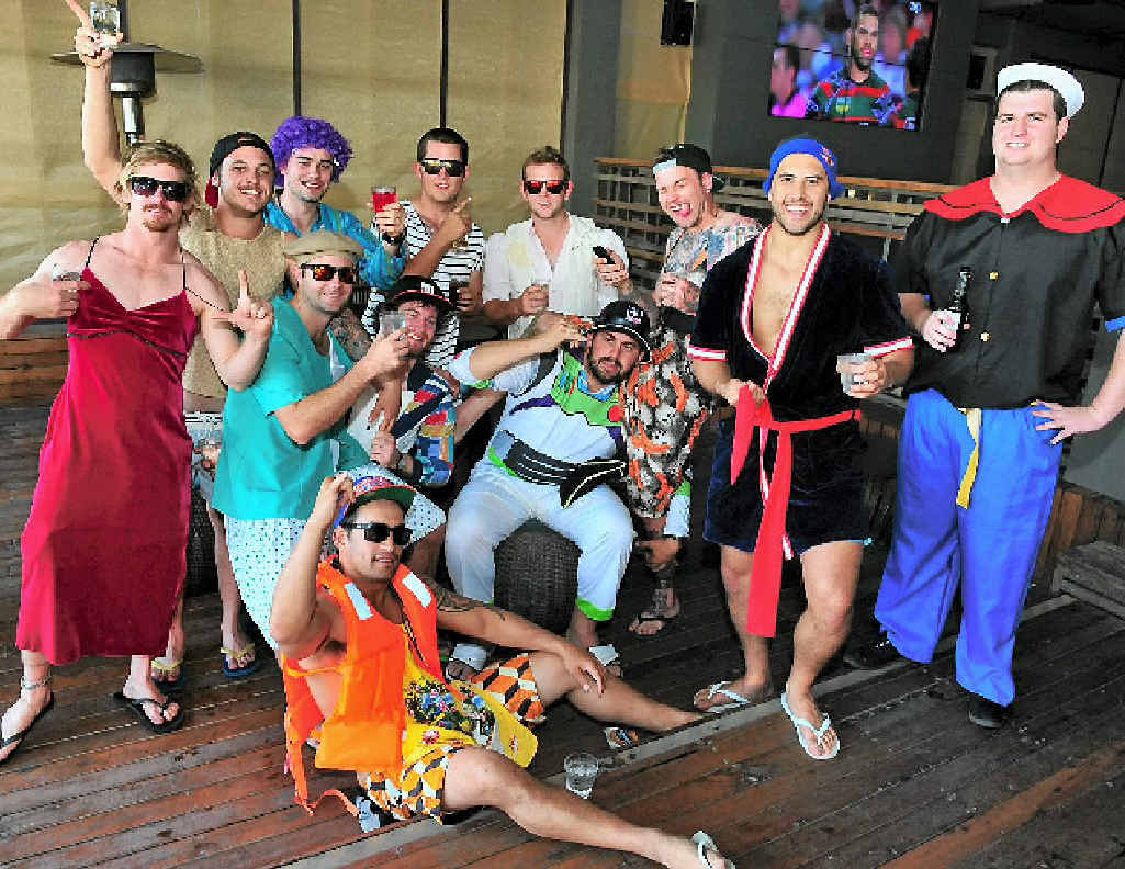 FROCKS AND JOCKS: The Brothers rugby league team celebrated Mad Monday at the Reef Hotel. FROCKS AND JOCKS: The Brothers rugby league team celebrated Mad Monday at the Reef Hotel.