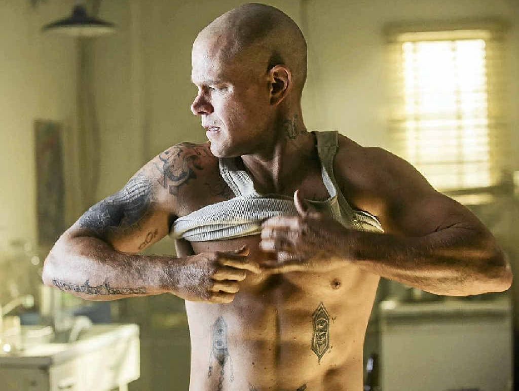 Matt Damon in a scene from the movie Elysium. Matt Damon in a scene from the movie Elysium.