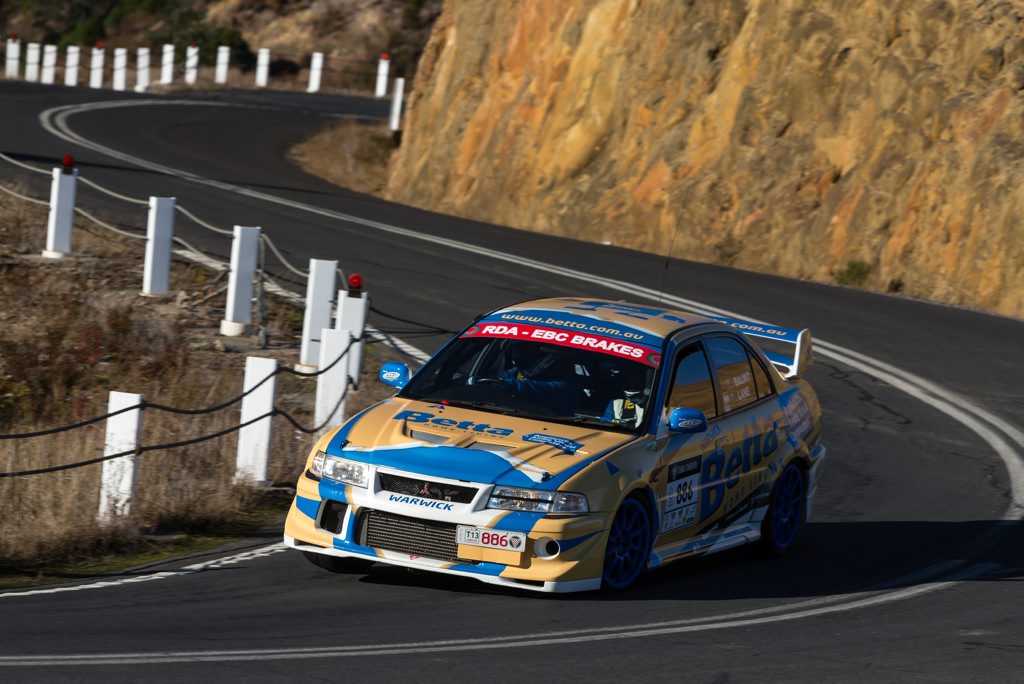 Driver Rob Balint and navigator Peter Lane during one leg of Targa Tasmania. Photo Perfect Prints Driver Rob Balint and navigator Peter Lane during one leg of Targa Tasmania. Photo Perfect Prints
