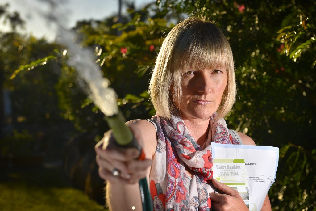 Ali Webster has a $4000 rates after council failed to tell her a pipe was leaking. Ali Webster has a $4000 rates after council failed to tell her a pipe was leaking.