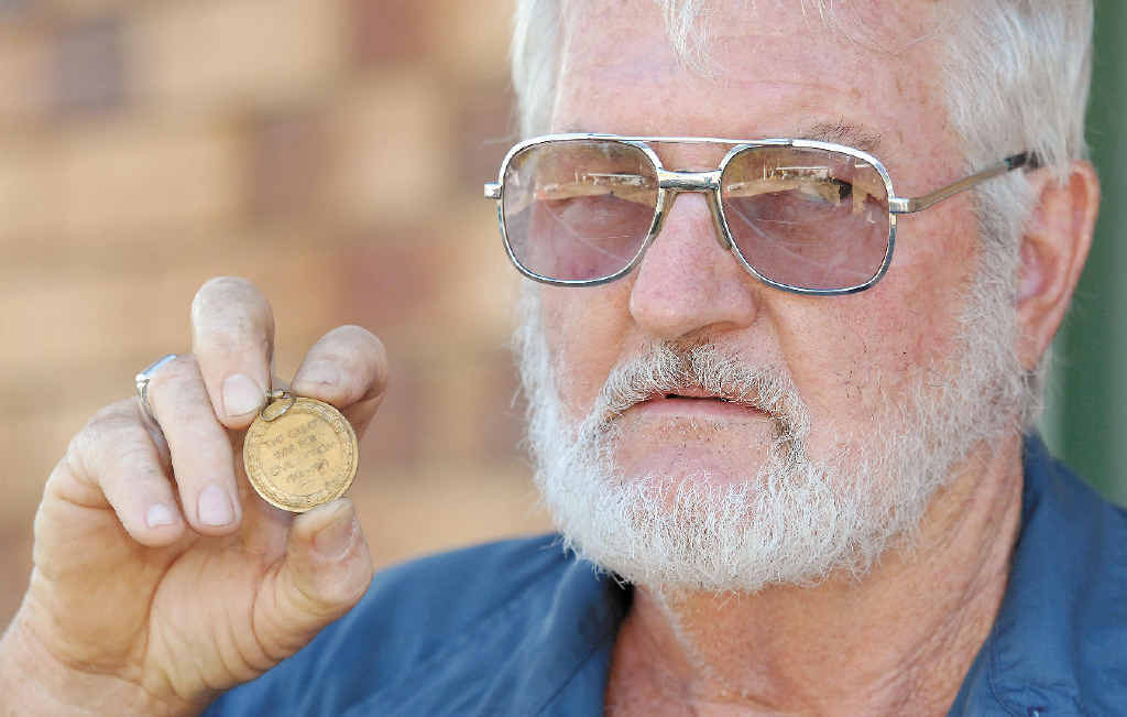 Kevin Smalley with the First World War medal he found as a 13-year-old boy. He will return it to the recipient’s family this weekend. Kevin Smalley with the First World War medal he found as a 13-year-old boy. He will return it to the recipient’s family this weekend.