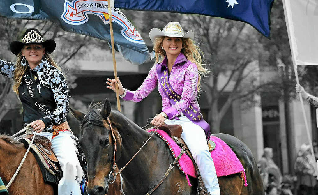 RODEO QUEENS: Miss Rodeo Australia Bobbi-Jo Gesler, left, and Warwick Rodeo Queen 2012 Ella Waugh during the Rodeo Street Parade in Warwick last year. RODEO QUEENS: Miss Rodeo Australia Bobbi-Jo Gesler, left, and Warwick Rodeo Queen 2012 Ella Waugh during the Rodeo Street Parade in Warwick last year.