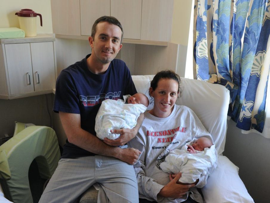 Rebecca Haynes and Troy Hinds welcomed twins Parker Jordan and Maddison Jayne on April 18 at the Gladstone Mater Hospital, weighing 2350 and 2590 grams. Rebecca Haynes and Troy Hinds welcomed twins Parker Jordan and Maddison Jayne on April 18 at the Gladstone Mater Hospital, weighing 2350 and 2590 grams.