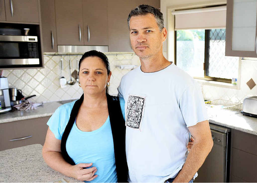 END OF THEIR TETHER: Christine and Chris Winch have been trying to sell their home but it is considered high risk. END OF THEIR TETHER: Christine and Chris Winch have been trying to sell their home but it is considered high risk.