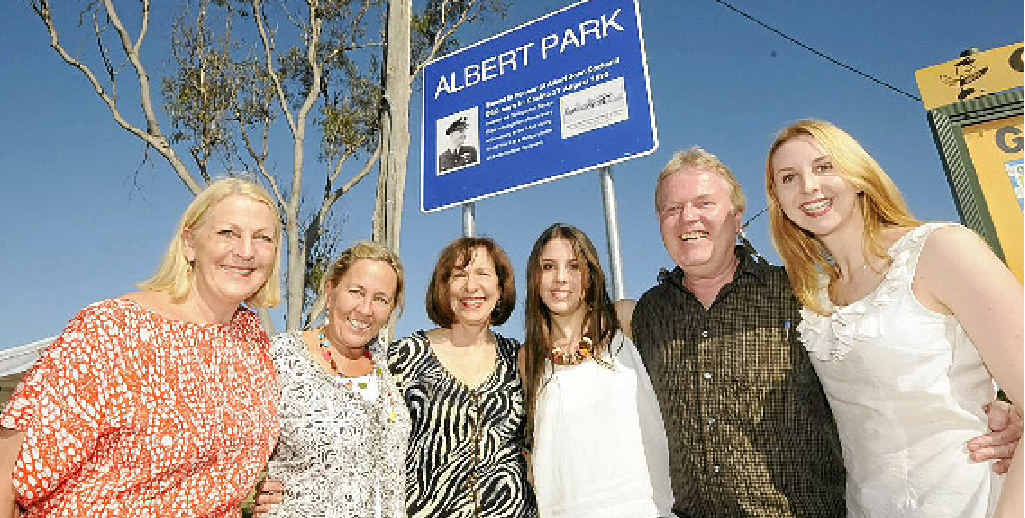 FAMILY AFFAIR: Pilot officer Albert John Cockerill’s (inset) niece Janet Wiseman, niece Stephanie Watson, daughter-in-law Catherine Cockerill, granddaughter Phillipa Cockerill, son Ralph Cockerill and granddaughter Josephine Cockerill. FAMILY AFFAIR: Pilot officer Albert John Cockerill’s (inset) niece Janet Wiseman, niece Stephanie Watson, daughter-in-law Catherine Cockerill, granddaughter Phillipa Cockerill, son Ralph Cockerill and granddaughter Josephine Cockerill.