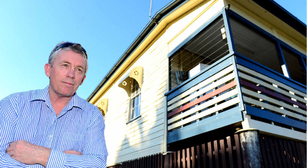 HOUSE SAFE: John Fitzgerald said insurance prices tripled after the floods, despite not getting flooded. HOUSE SAFE: John Fitzgerald said insurance prices tripled after the floods, despite not getting flooded.