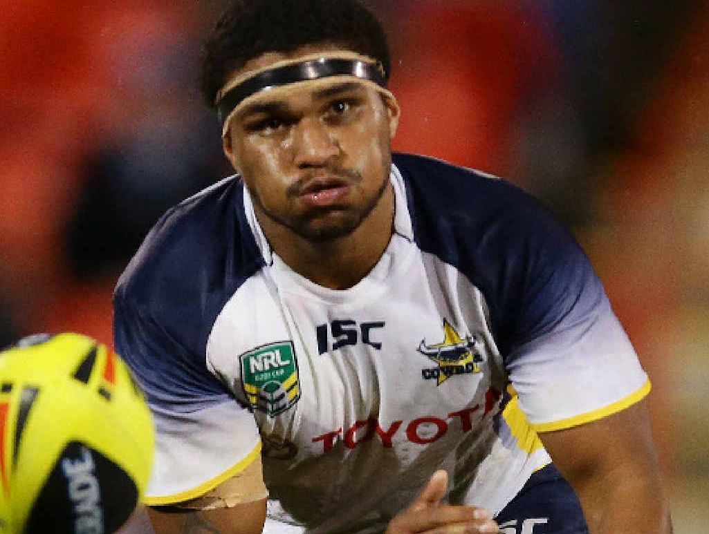 The Cowboys’ Jayden Hodges passes in the round-22 Holden Cup match against the Penrith Panthers in Sydney. The Cowboys’ Jayden Hodges passes in the round-22 Holden Cup match against the Penrith Panthers in Sydney.