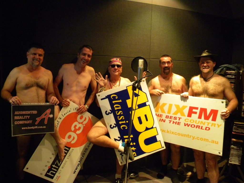 NAKED TUESDAY: Bundaberg Broadcasters staff bare all to raise awareness of cancer. Photo: contributed NAKED TUESDAY: Bundaberg Broadcasters staff bare all to raise awareness of cancer. Photo: contributed