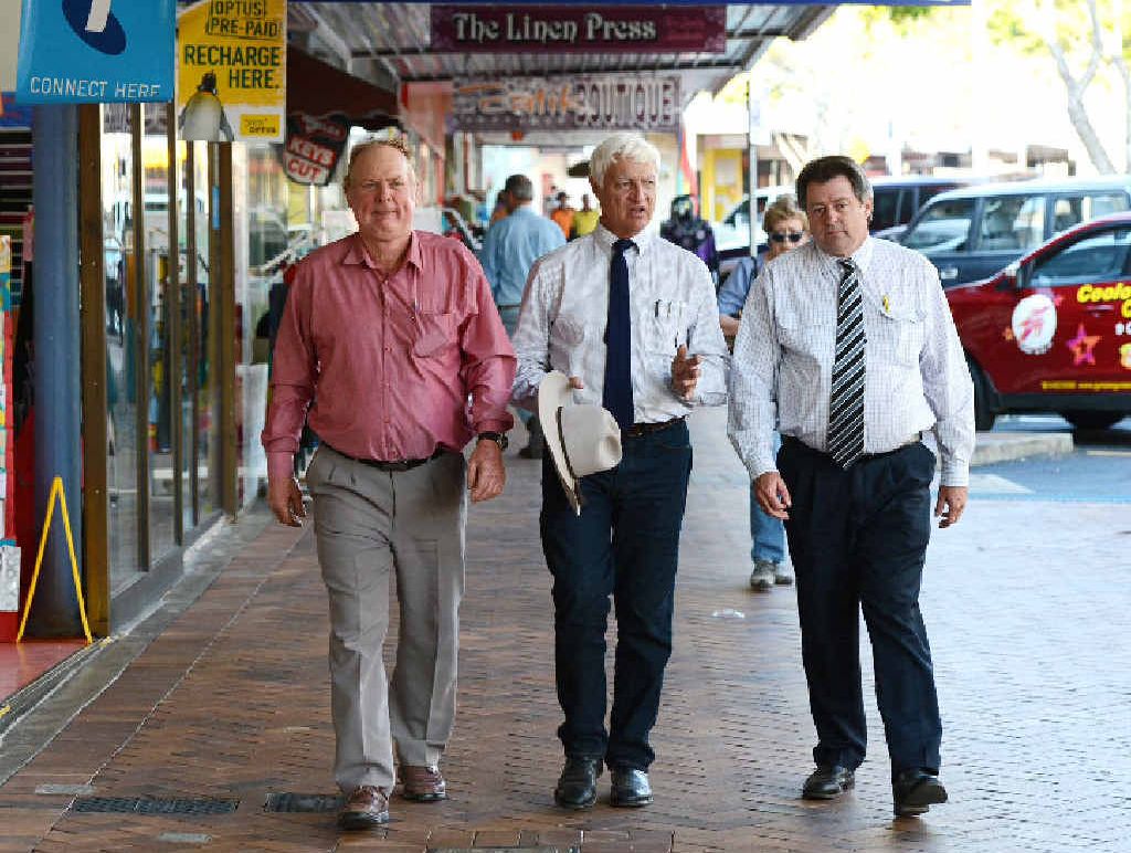 Bob Katter in Gympie on Wednesday with Senate candidate Shane Paulger and candidate for Wide Bay Gordon Dale. Bob Katter in Gympie on Wednesday with Senate candidate Shane Paulger and candidate for Wide Bay Gordon Dale.