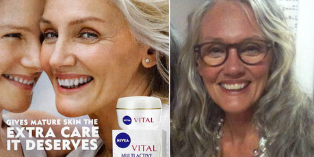 Model Cindy Joseph, shown here in the banned ad, and in a Facebook picture (right), has said in interviews: 'What you see is what you get.' Model Cindy Joseph, shown here in the banned ad, and in a Facebook picture (right), has said in interviews: 'What you see is what you get.'