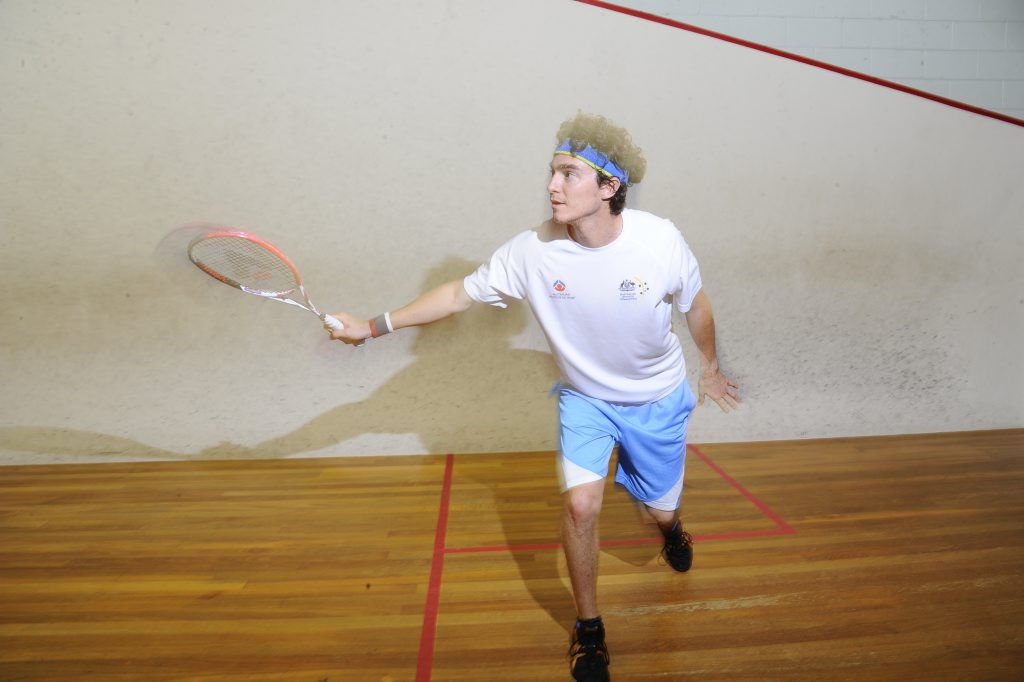 Image for sale: Australian nunber one squash player Cameron Pilley. Photo JoJo Newby / The Daily Examiner