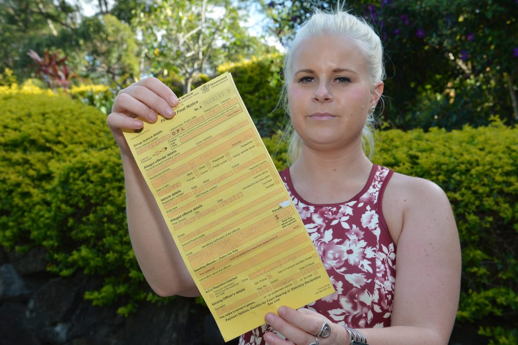 Bianca Visintin believes her infringement notice is unfair. Photo: Warren Lynam / Sunshine Coast Daily Bianca Visintin believes her infringement notice is unfair. Photo: Warren Lynam / Sunshine Coast Daily