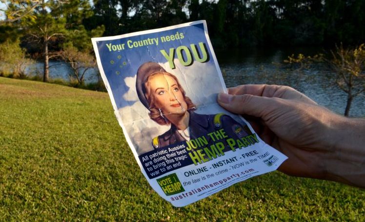 Hemp Party brochures were being handed out at Krummunda Park, Kawana. Hemp Party brochures were being handed out at Krummunda Park, Kawana.