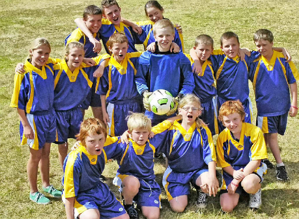 Plenty to smile about for the Blakebrook Public School football team. The mixed side is one match away from reaching the final stages of the statewide PSSA small schools’ competition. Plenty to smile about for the Blakebrook Public School football team. The mixed side is one match away from reaching the final stages of the statewide PSSA small schools’ competition.