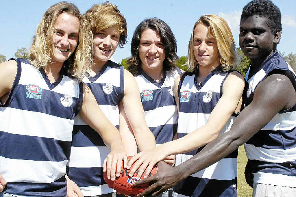 KEEN PLAYERS: Hoping to help their Byron Bay High School AFL side achieve state success are players Doc Adams, Flynn Brown, Rhet James, Jordy Magnus and John Pupangamirri. KEEN PLAYERS: Hoping to help their Byron Bay High School AFL side achieve state success are players Doc Adams, Flynn Brown, Rhet James, Jordy Magnus and John Pupangamirri.