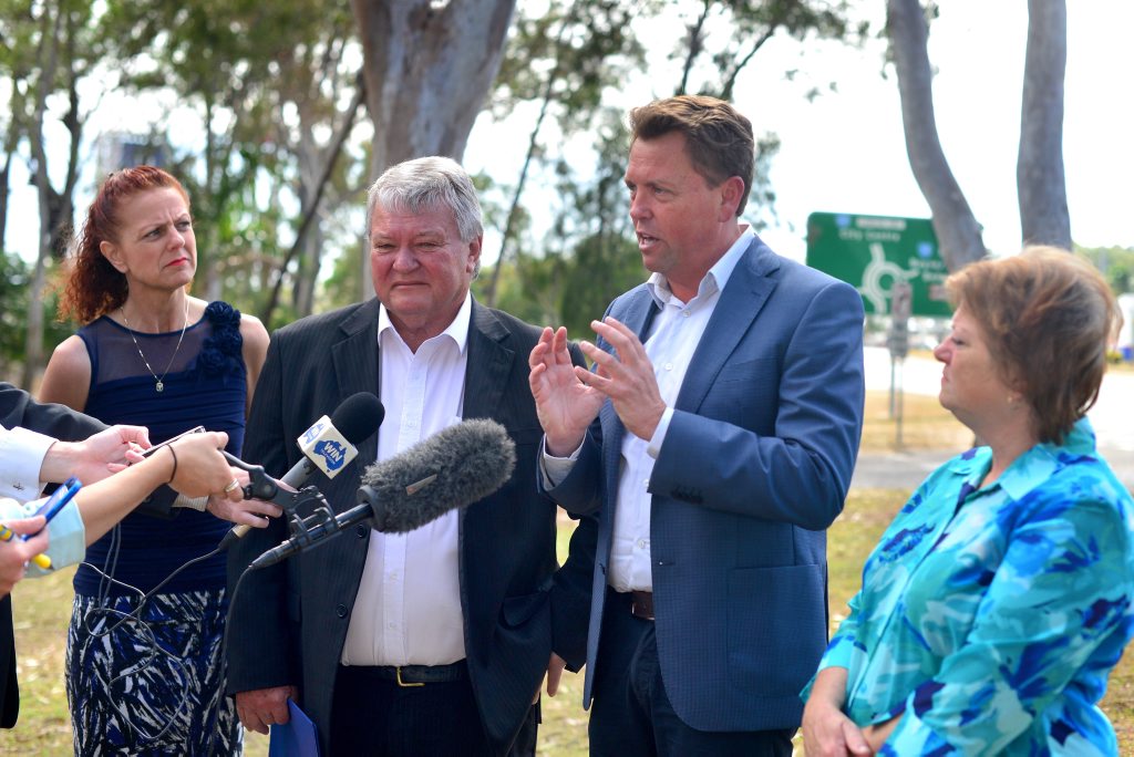 LNP Senate candidate Theresa Craig, incumbent Flynn MP Ken O'Dowd, Transport Minister Scott Emerson and Independent MP Liz Cunningham announced a full funded fix for Kin Kora roundabout. LNP Senate candidate Theresa Craig, incumbent Flynn MP Ken O'Dowd, Transport Minister Scott Emerson and Independent MP Liz Cunningham announced a full funded fix for Kin Kora roundabout.