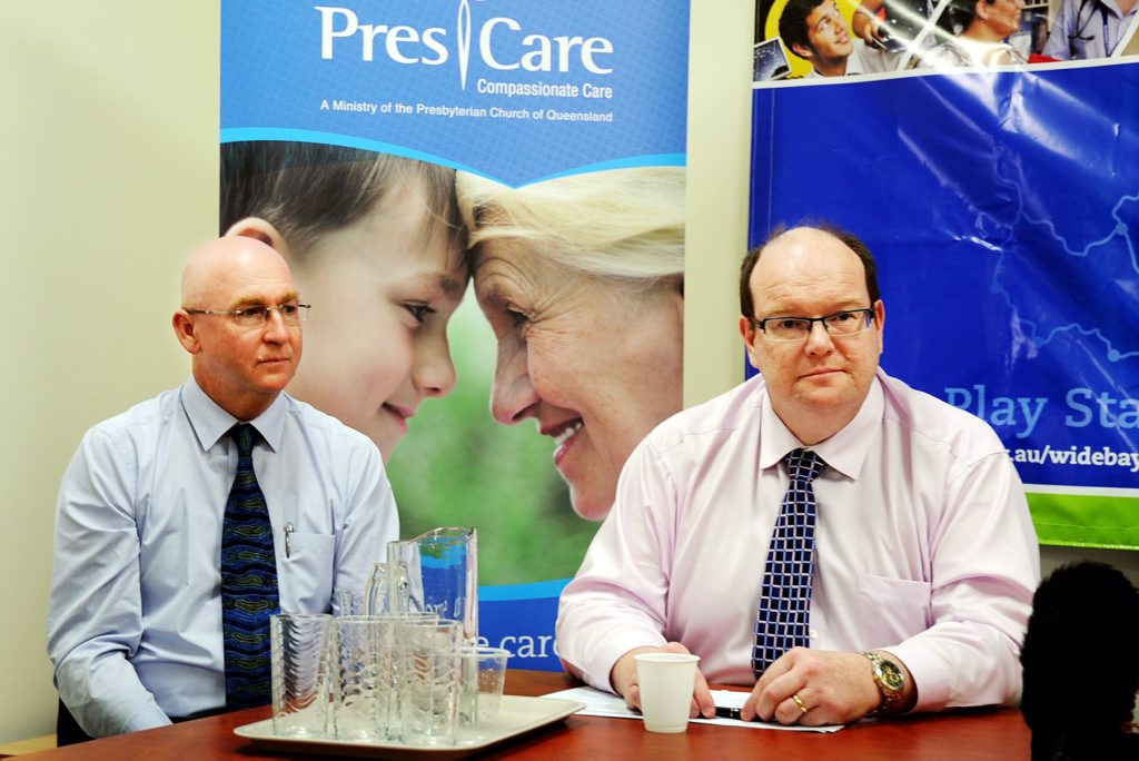 Prescare chairman Wayne Knapp and chief executive Greg Skelton. Prescare chairman Wayne Knapp and chief executive Greg Skelton.