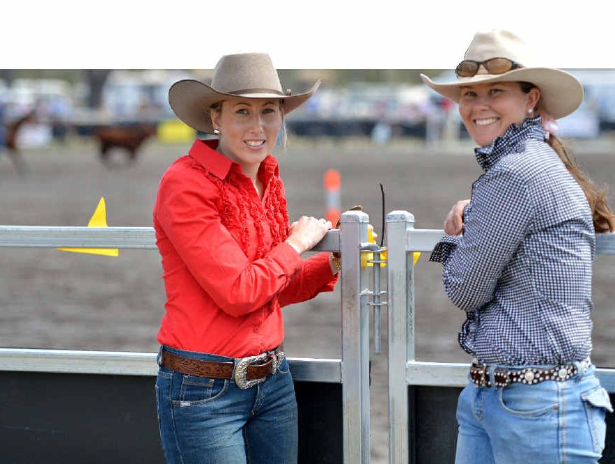 DRAFTED: Australian Campdraft Association secretary Dianne Winters and Chinchilla competitor Bindi Boshammer look on at the first round of the Gympie Saddleworld Ladies Draft on the first day of the ACA National Titles at Kilkivan yesterday. DRAFTED: Australian Campdraft Association secretary Dianne Winters and Chinchilla competitor Bindi Boshammer look on at the first round of the Gympie Saddleworld Ladies Draft on the first day of the ACA National Titles at Kilkivan yesterday.