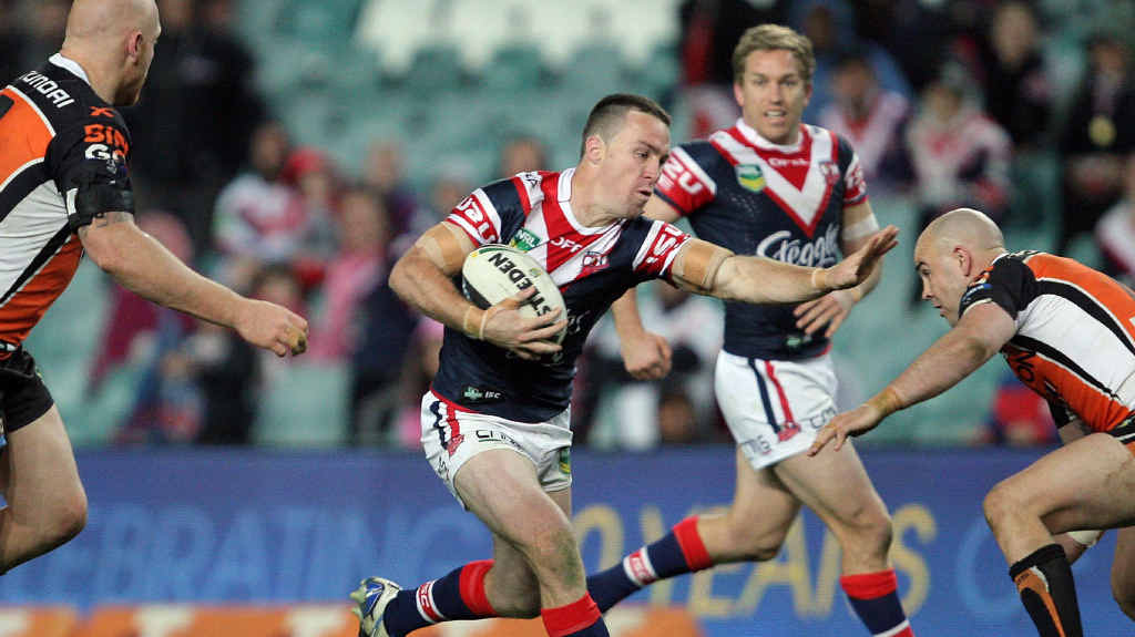 BOOT THROWER: James Maloney was caught throwing Kevin Gordon’s lost boot into the crowd last weekend. BOOT THROWER: James Maloney was caught throwing Kevin Gordon’s lost boot into the crowd last weekend.