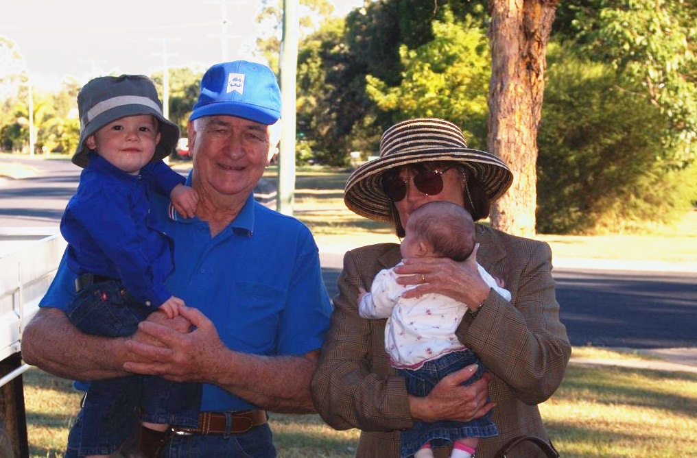 Pittsworth couple Michael and Heather Wicks cuddle their grandchildren William (left) and Clancy Curtis. Mr and Mrs Wicks were killed in a car crash at Aubigny on Monday morning. Pittsworth couple Michael and Heather Wicks cuddle their grandchildren William (left) and Clancy Curtis. Mr and Mrs Wicks were killed in a car crash at Aubigny on Monday morning.